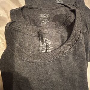 NWOT 3 pack /bundler grey/blue Fruit of the Loom Charcoal T-Shirts 2xl
